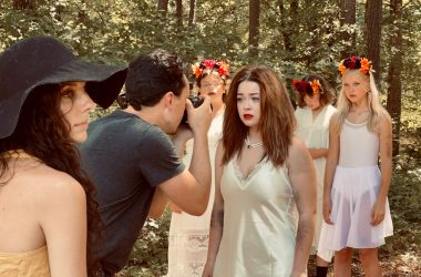 perspective / Cystic Fibrosis News Today / Photo of Bailey and her husband photographing dancers in the woods.