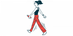 cystic fibrosis and exercise | Cystic Fibrosis News Today | illustration of woman walking