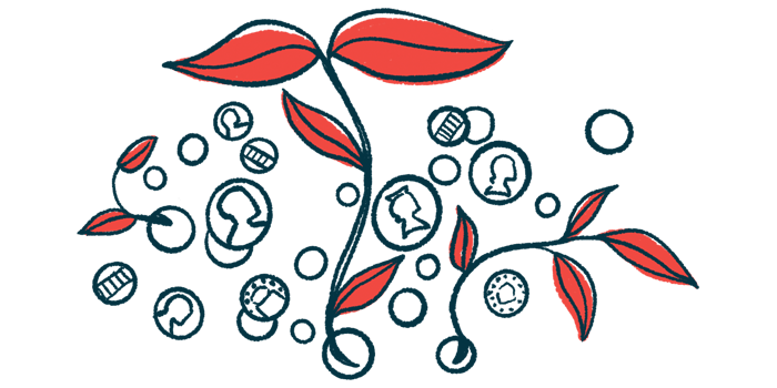 An illustration showing coins amid two growing plants.
