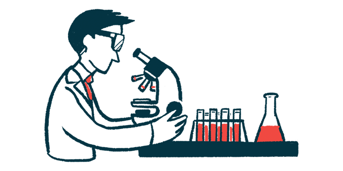 oxylipins | Cystic Fibrosis News Today | saliva | illustration of researcher using microscope in lab