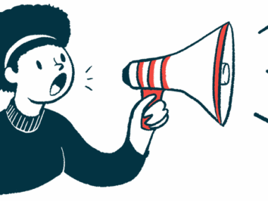 Illustration of a woman using a megaphone.