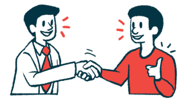 Illustration of doctor and patient shaking hands.