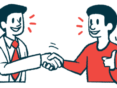 Illustration of doctor and patient shaking hands.