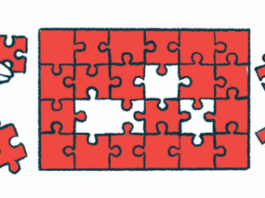 An illustration showing four hands working together to solve a puzzle.