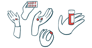 An illustration of handfuls of oral medications.