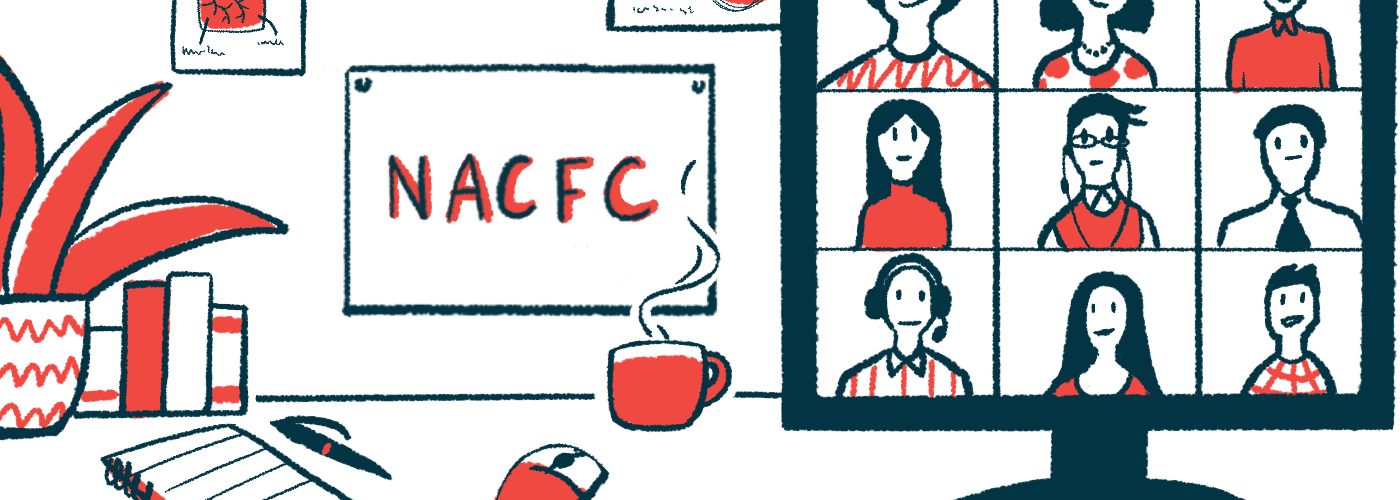 An illustration shows people in virtual meeting for NACFC.