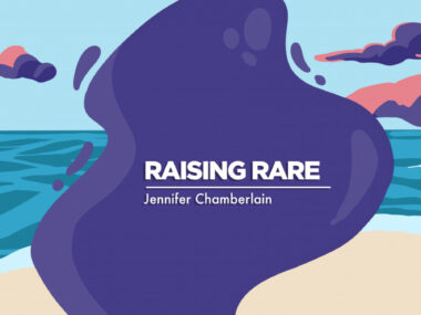 A banner illustration depicting a woman holding her baby daughter at a beach for Jennifer Chamberlain's column 