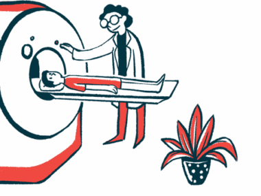 A technician prepares to start a patient on an MRI scan.