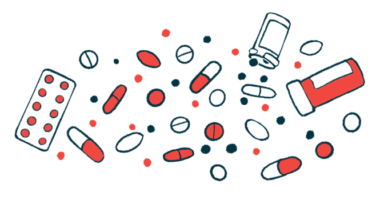 An illustration of medicine bottles and prescription pills spread out.