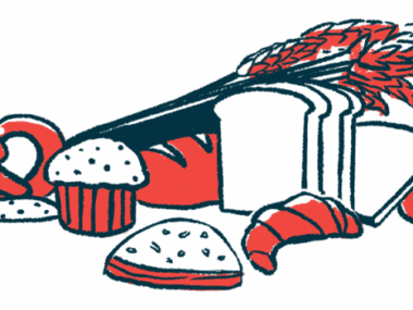 An illustration shows a sliced loaf of bread, pretzels, and other grains.