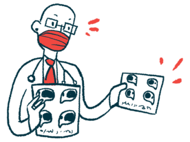 An illustration of a physician looking at medical charts.