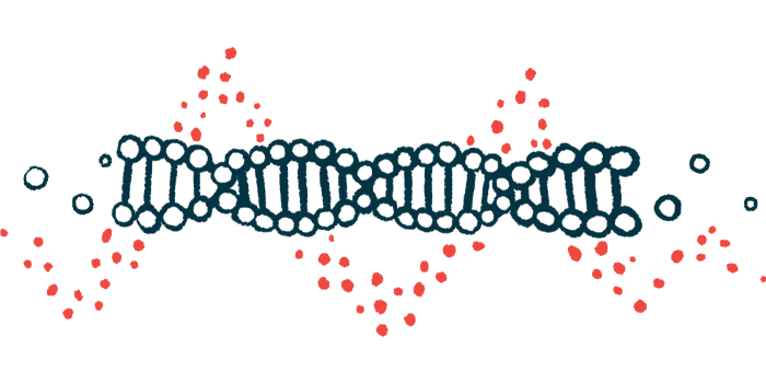 A strand of DNA is shown.