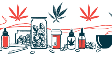 An illustration shows various types of medical marijuana.