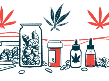 An illustration shows various types of medical marijuana.