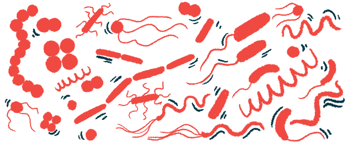 An illustration shows an assortment of bacteria.