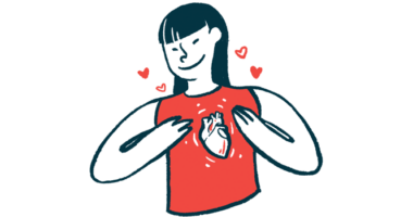 Illustration of person wearing a tank top with a heart image.