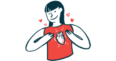 Illustration of person wearing a tank top with a heart image.