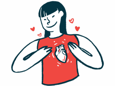 Illustration of person wearing a tank top with a heart image.
