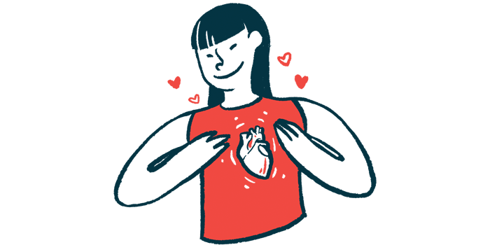 Illustration of person wearing a tank top with a heart image.