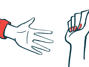 An illustration of two hands, one open and the other making a fist.